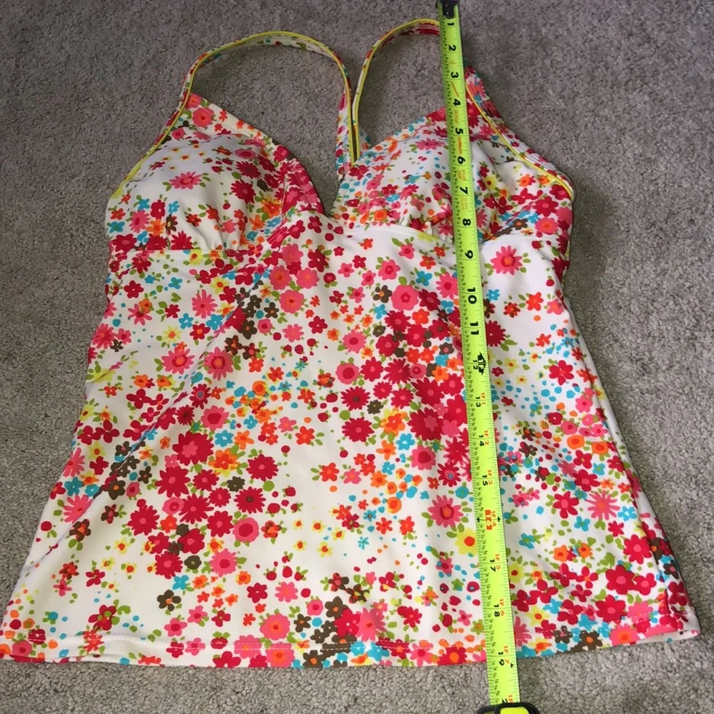 Athleta Tankini Top Swimwear XS Floral‎ Multi Colored